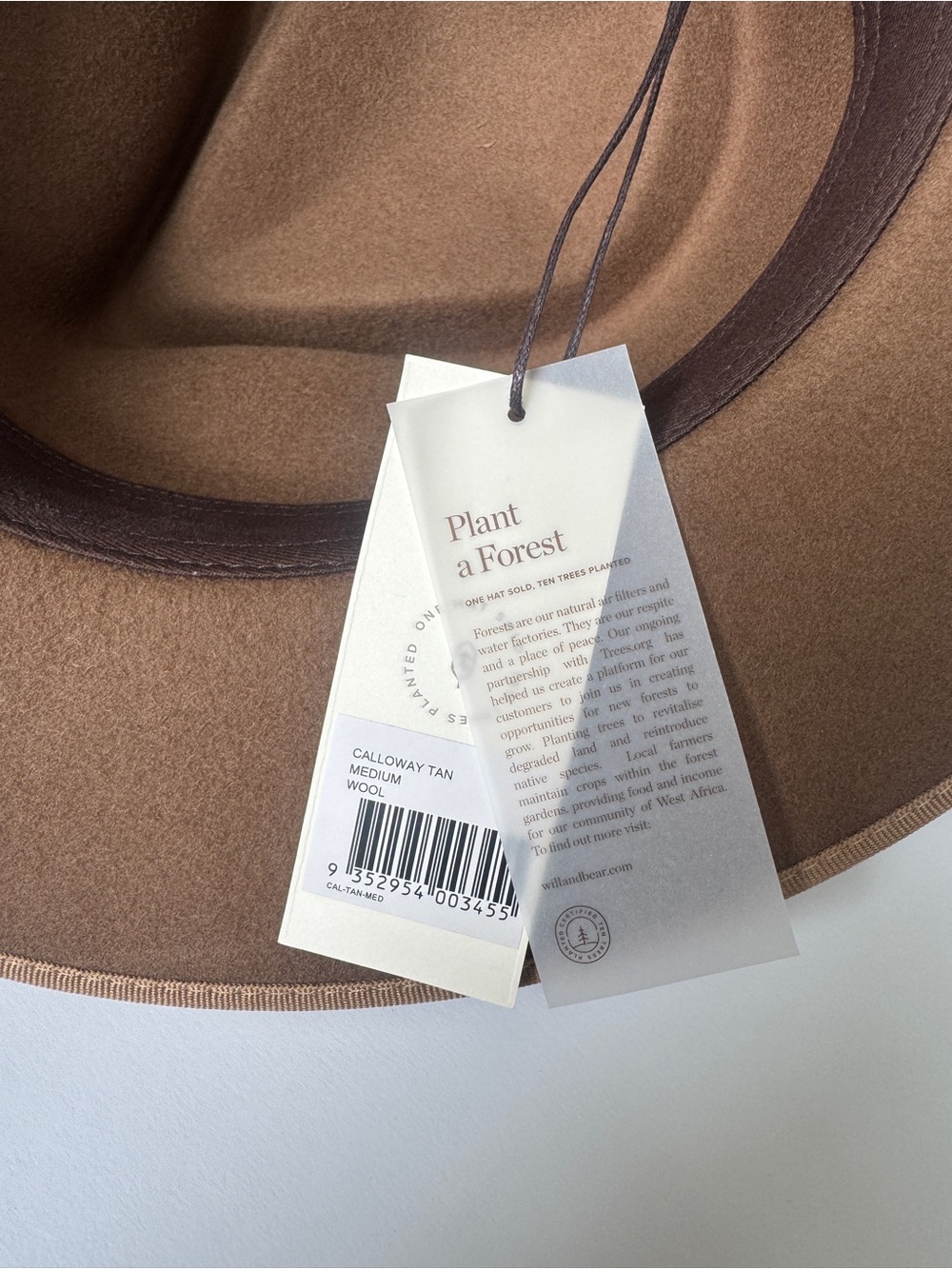 Will + Bear Calloway Tan | Australian Wool Wide Brim Fedora - Picture 5 of 10